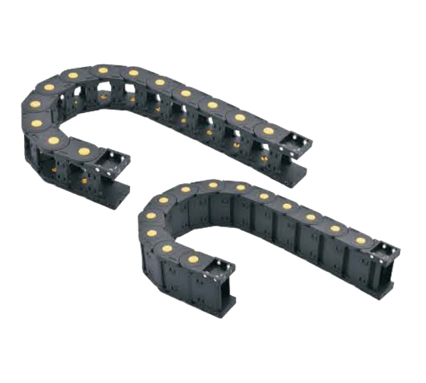 Corrente transportadora flexível de nylon preto iHF para cabos CNC